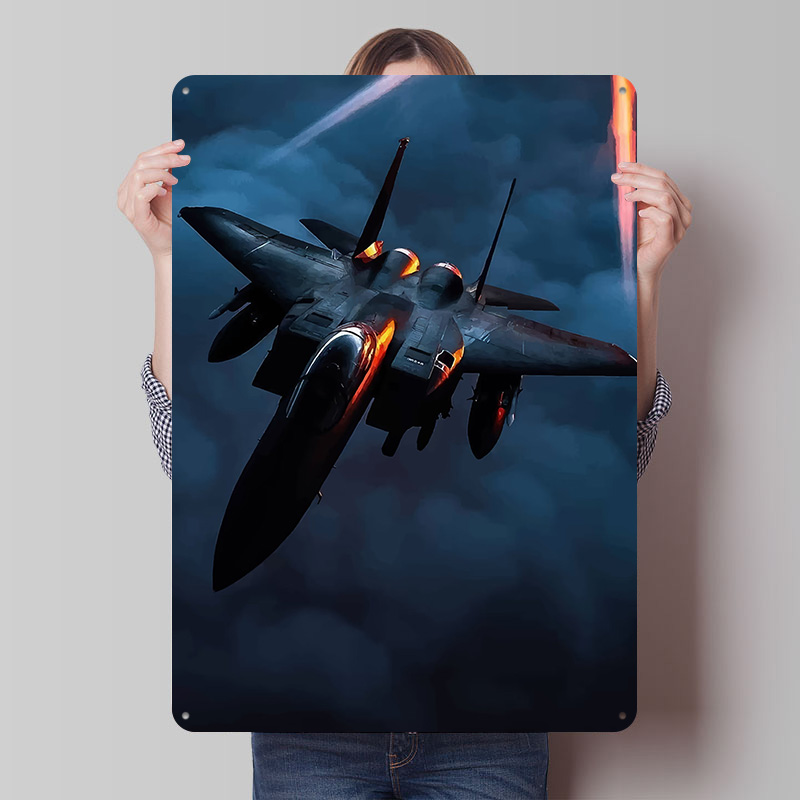 Retro Poster Gaming - F-15 Eagle Jet Fighter Printing Poster
