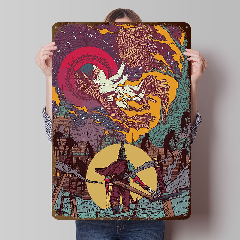 Retro Poster Gaming - Blasphemous Printed Poster Customized Wall Art