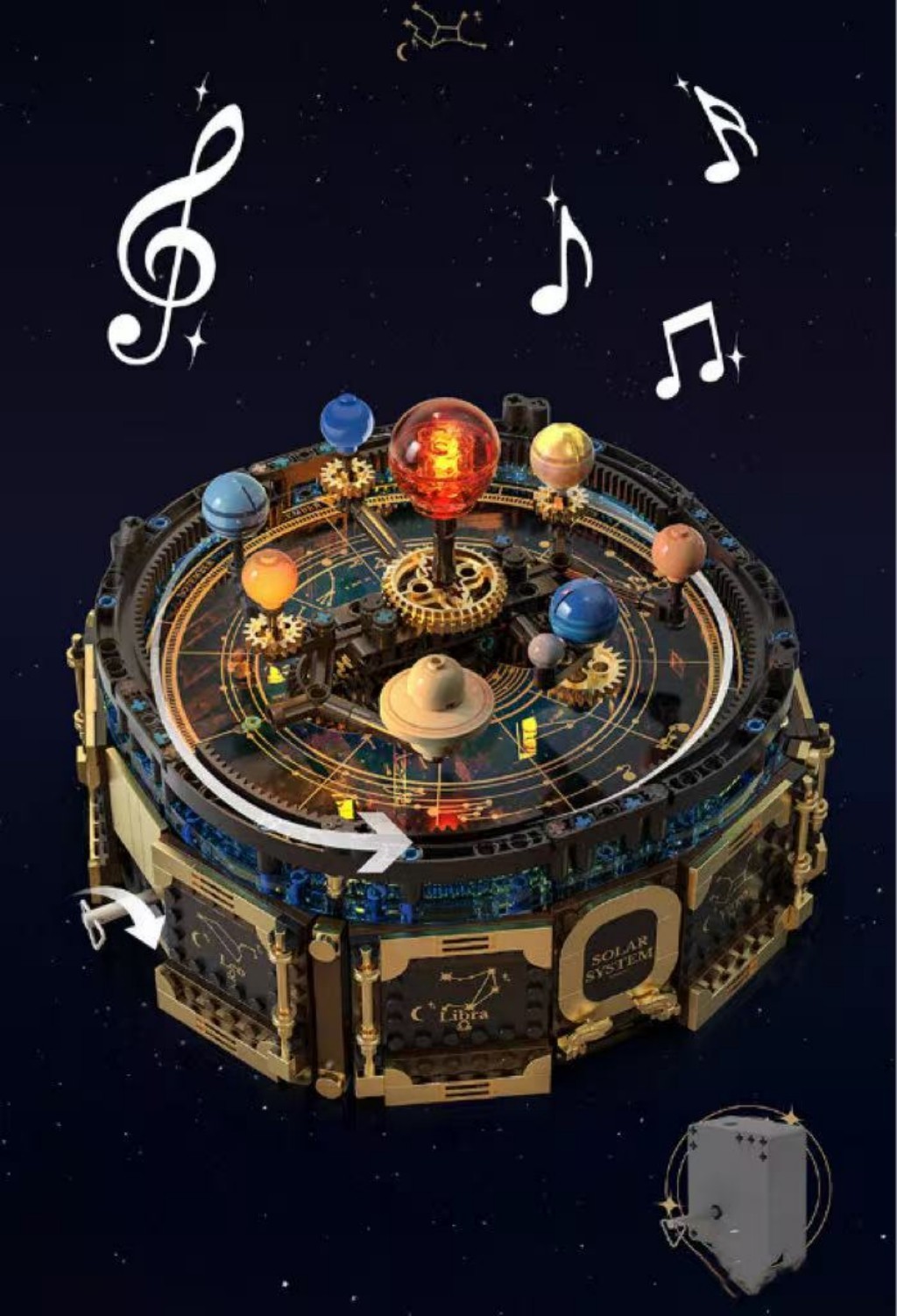 Solar System Rotating Music Bo - đánh giá và giá Retro Gaming Lego