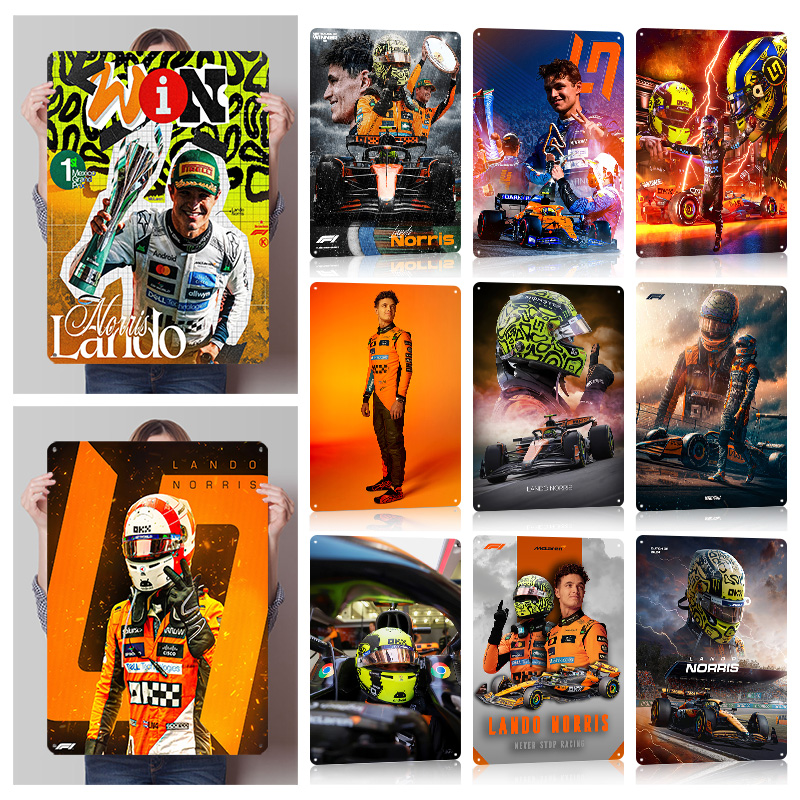 Lando Norris Racing Metal Post - đánh giá và giá Retro Poster Gaming