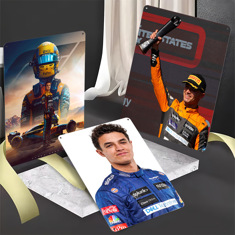 Lando Norris Racing Metal Post - đánh giá và giá Retro Poster Gaming