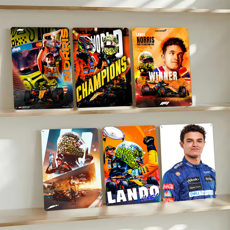 Lando Norris Racing Metal Post - đánh giá và giá Retro Poster Gaming