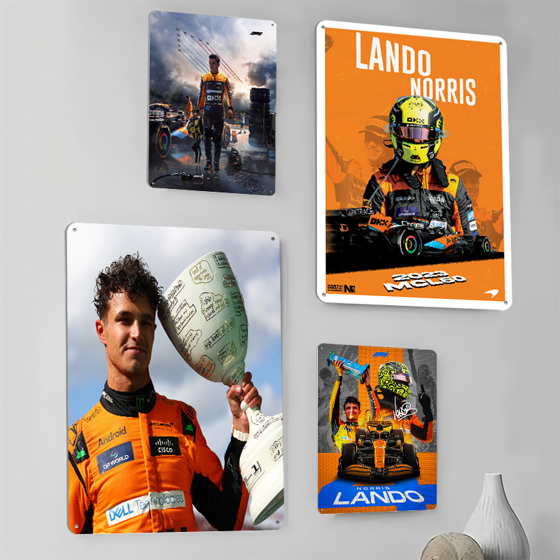 Lando Norris Racing Metal Post - đánh giá và giá Retro Poster Gaming