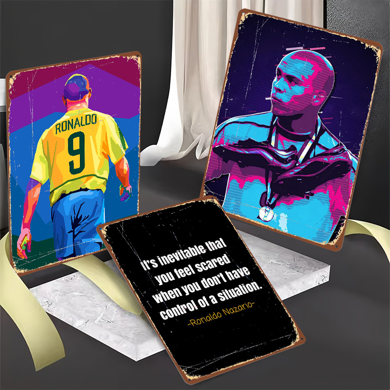 Ronaldo Nazario Football Metal - đánh giá và giá Retro Poster Gaming