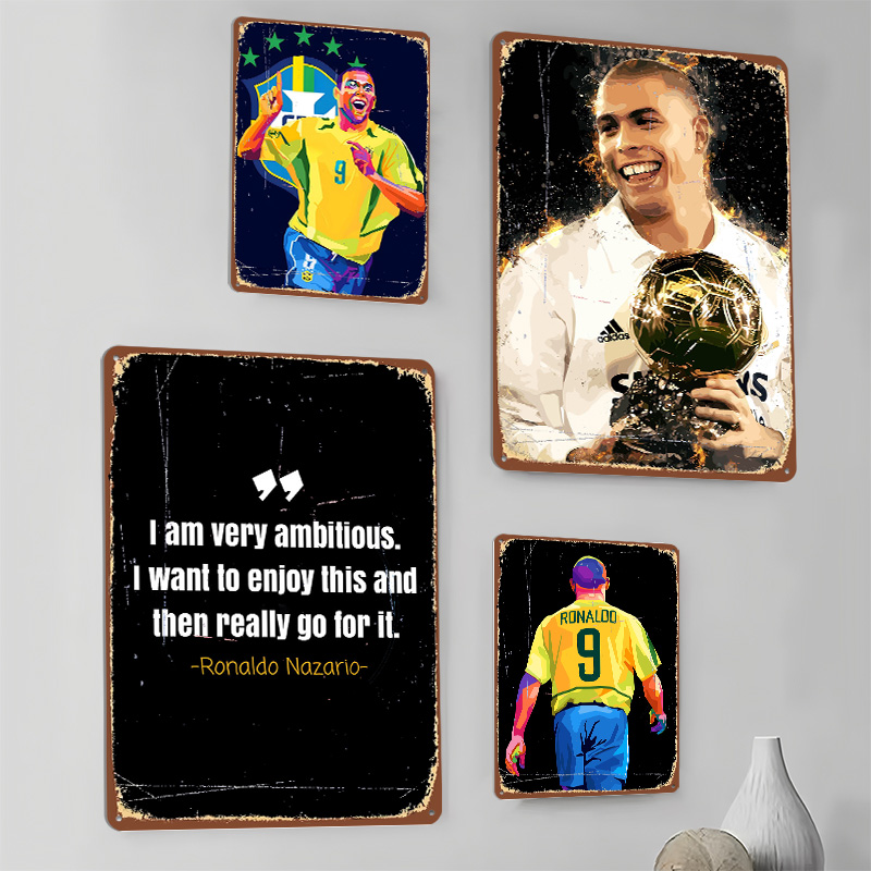 Ronaldo Nazario Football Metal - đánh giá và giá Retro Poster Gaming